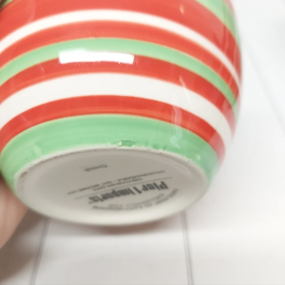 Pier 1 Imports Set of 3 Christmas/Holiday Candy/Nut Bowls Hand-Painted
